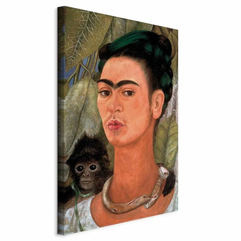 Obraz - Frida Kahlo – Autoportret z małpką - obrazek 1