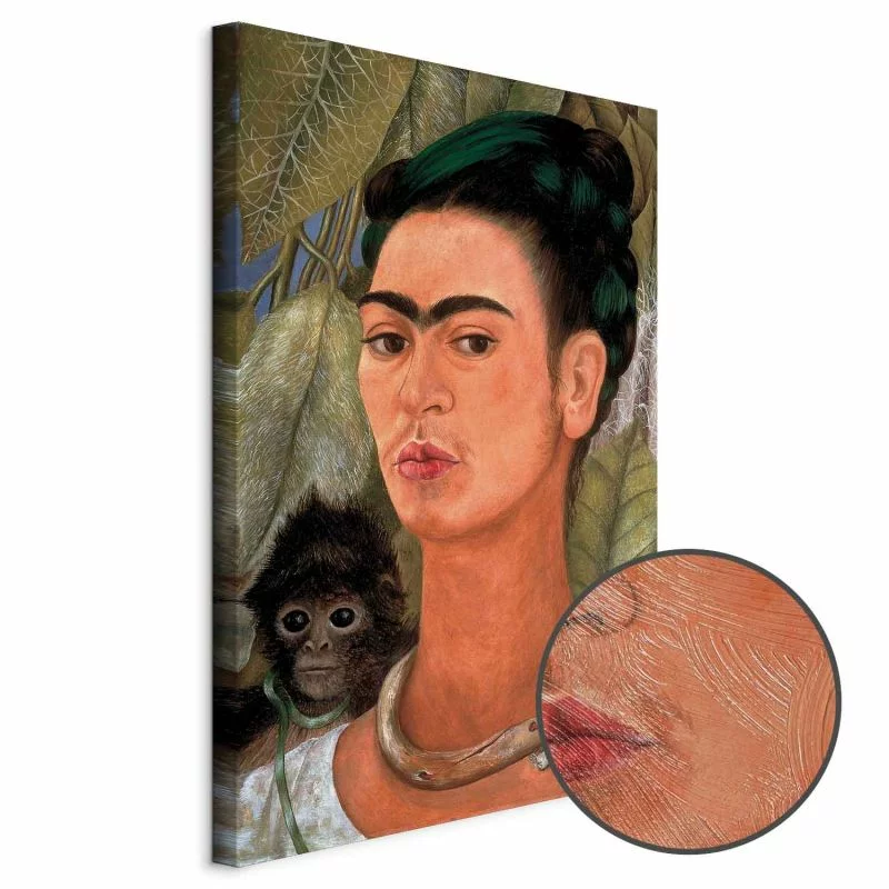 Obraz - Frida Kahlo – Autoportret z małpką - obrazek 1