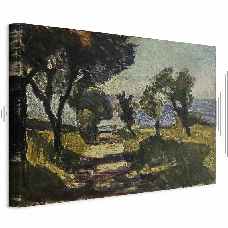 Obraz - Henri Matisse – Korsykański krajobraz z drzewami oliwnymi - obrazek 1