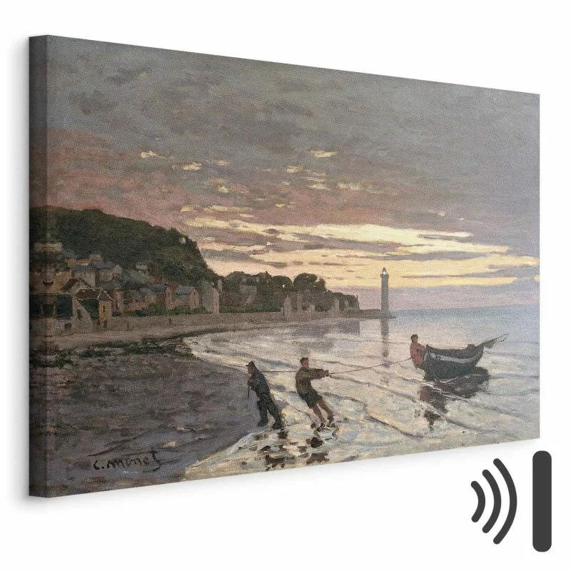 Obraz - Claude Monet – Holowanie łodzi w Honfleur - obrazek 1