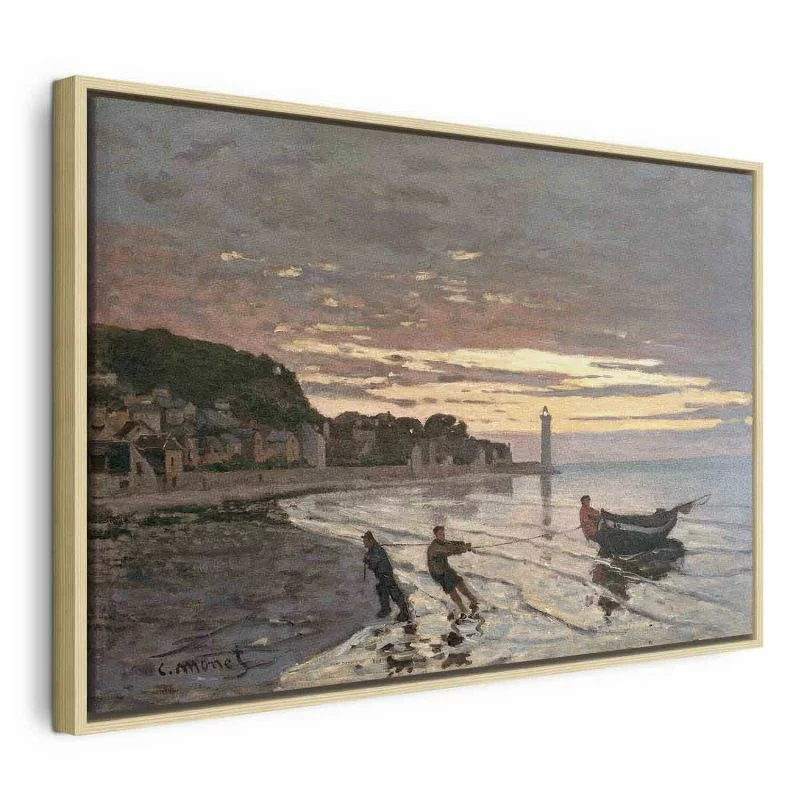 Obraz - Holowanie łodzi w Honfleur - obrazek 1
