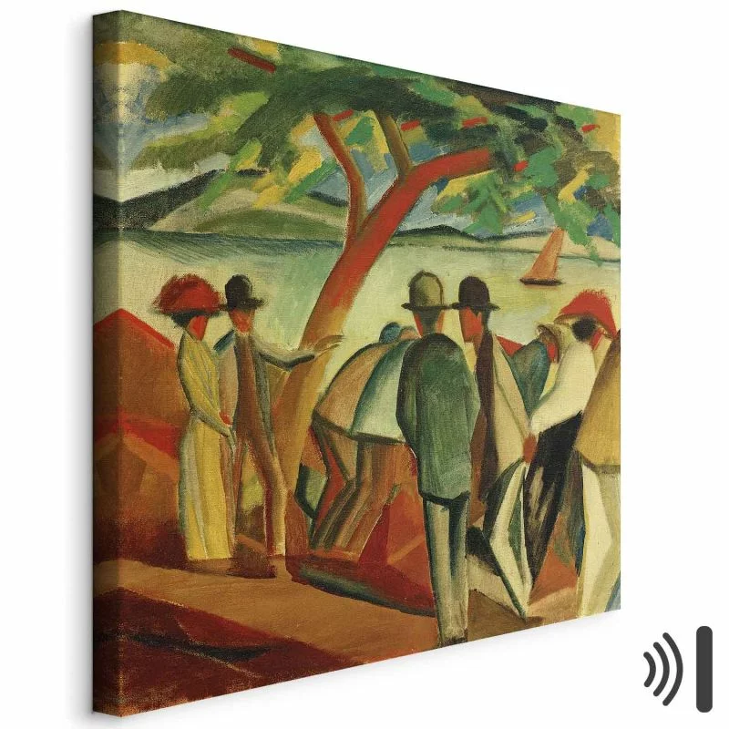 Obraz - August Macke – Spacerowicze nad jeziorem - obrazek 1