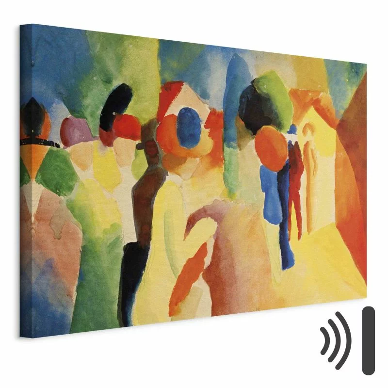 Obraz - August Macke – Kobieta w żółtym płaszczu - obrazek 1