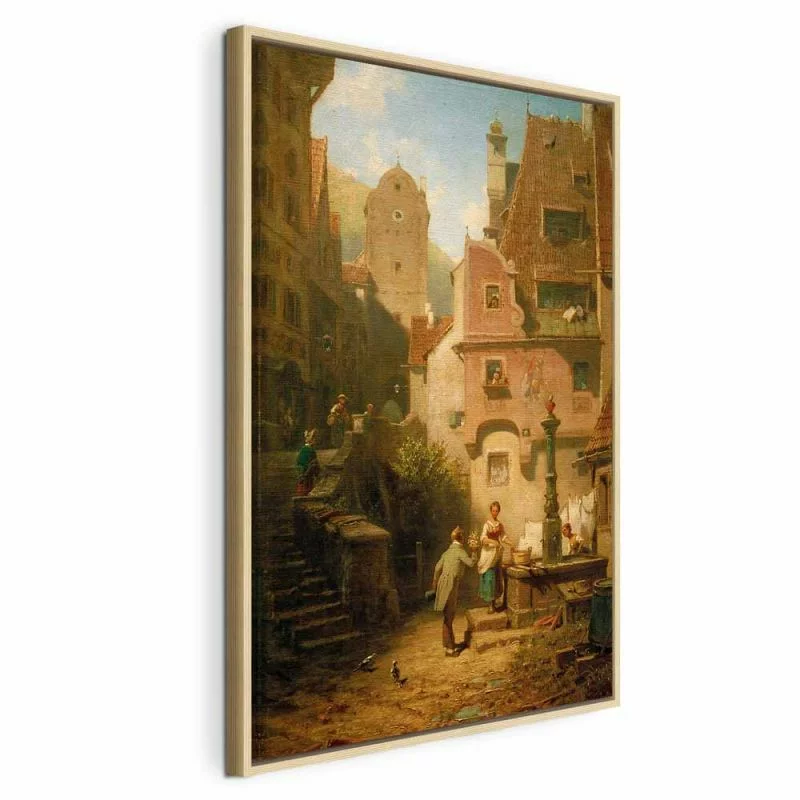 Obraz - Carl Spitzweg – Życzliwy prezentujący kwiaty - obrazek 1