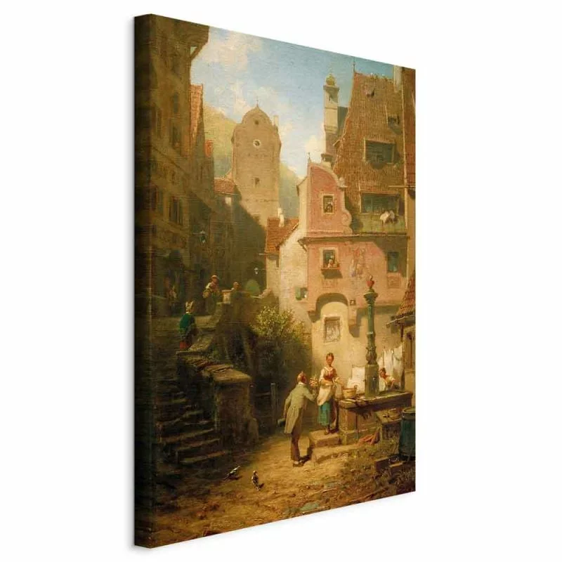 Obraz - Carl Spitzweg – Życzliwy prezentujący kwiaty - obrazek 1