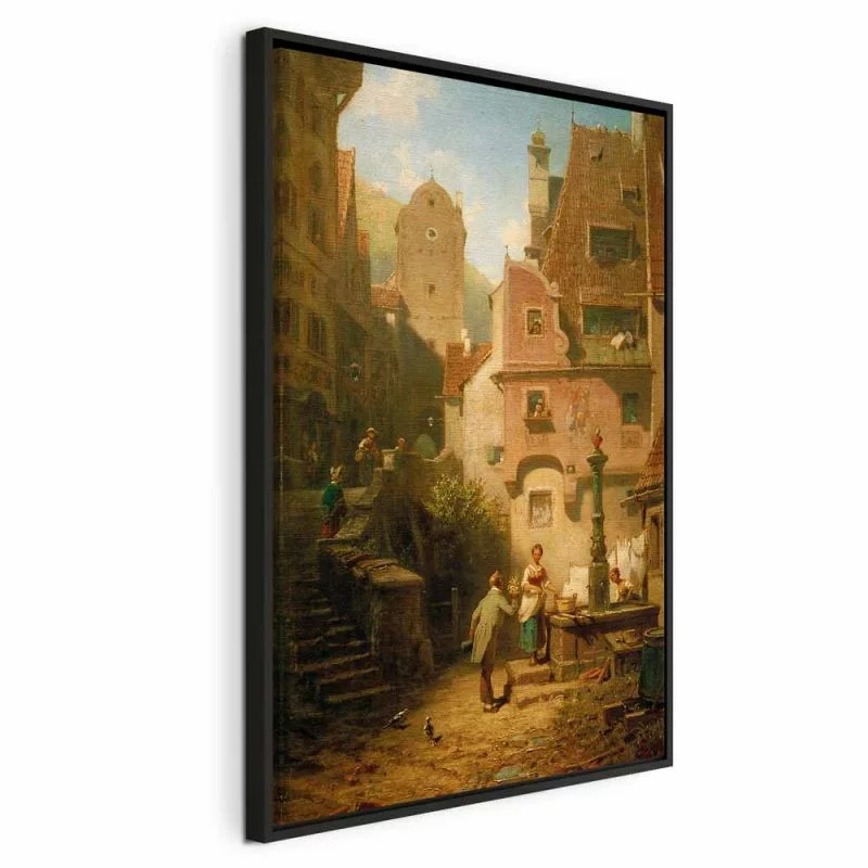 Obraz - Carl Spitzweg – Życzliwy prezentujący kwiaty - obrazek 1
