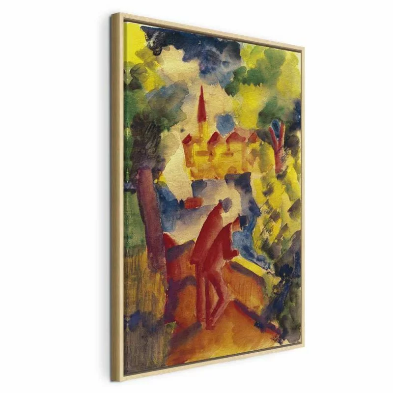 Obraz - August Macke – Mężczyźni na drodze nad jeziorem - obrazek 1