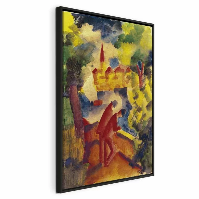 Obraz - August Macke – Mężczyźni na drodze nad jeziorem - obrazek 1
