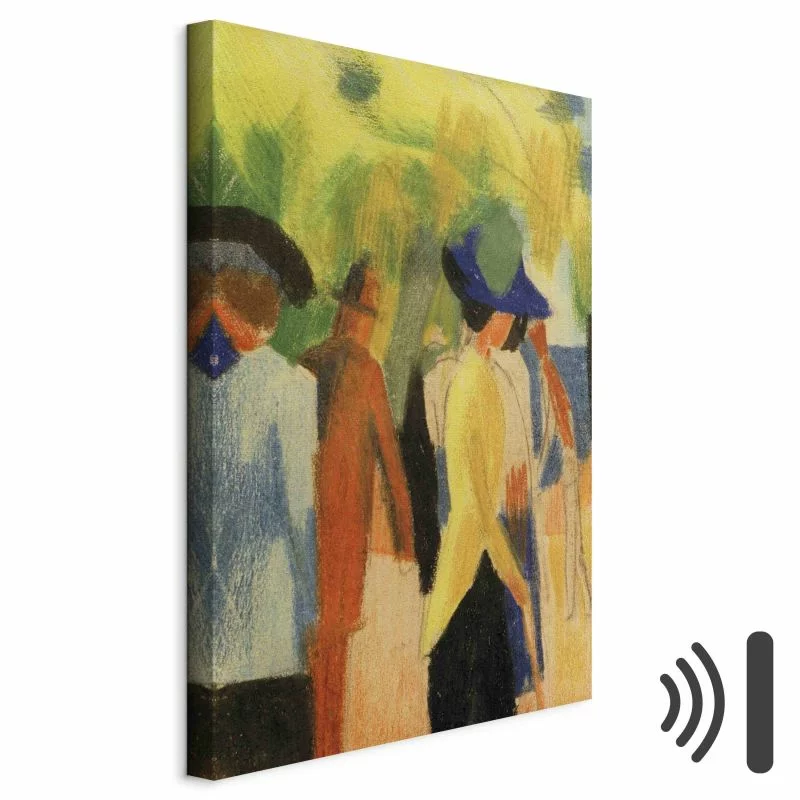 Obraz - August Macke – Spacerowicze pod drzewami (spacerowicze w parku) - obrazek 1