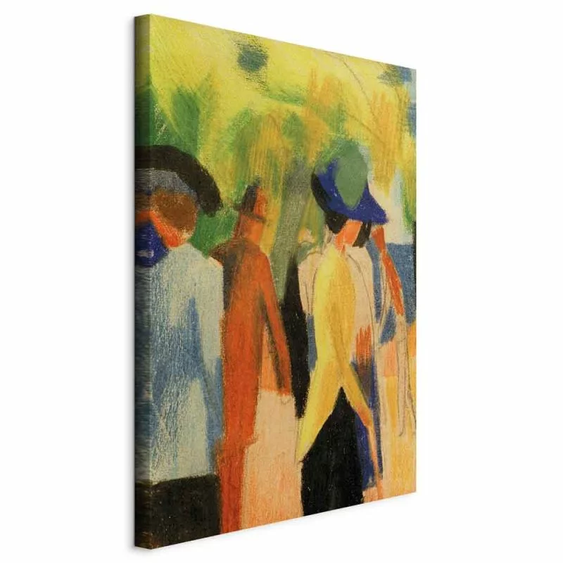 Obraz - August Macke – Spacerowicze pod drzewami (spacerowicze w parku) - obrazek 1