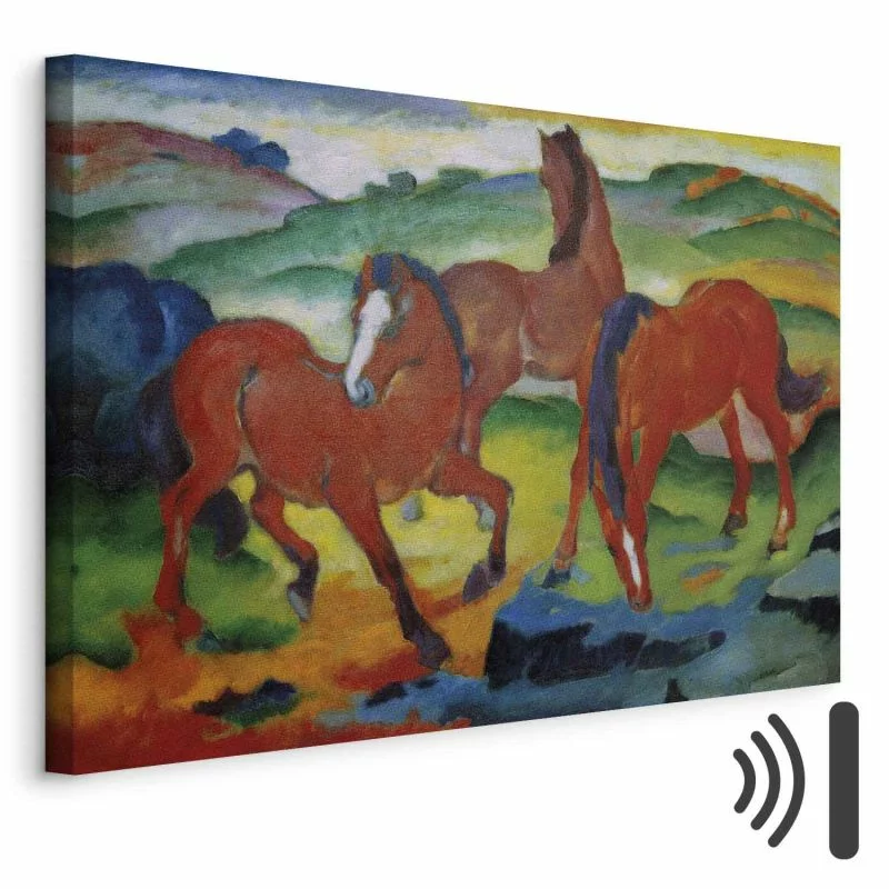 Obraz - Franz Marc – Czerwone konie (Pasące się Konie IV) - obrazek 1