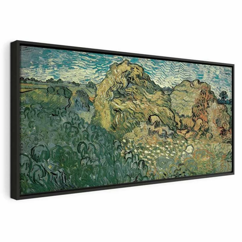 Obraz - Field with Wheat Stacks (Vincent Van Gogh) - obrazek 1