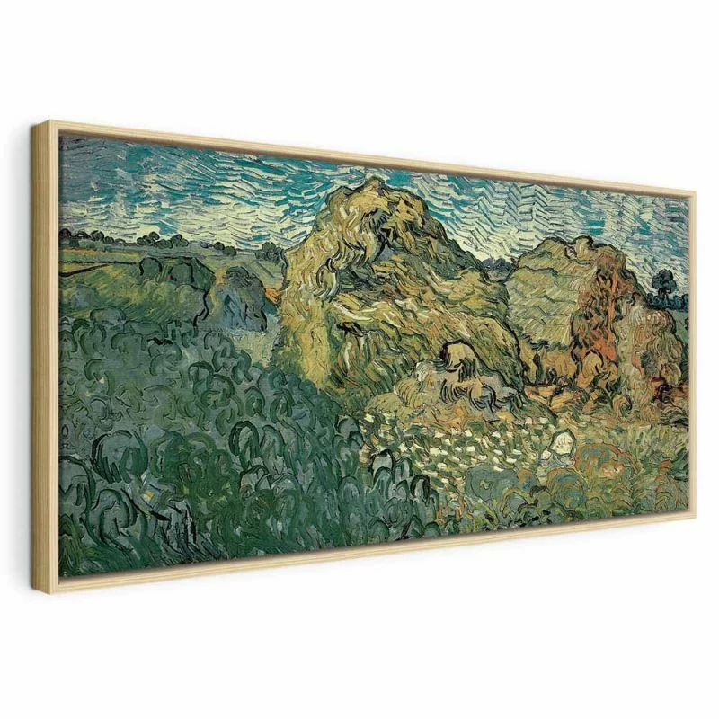 Obraz - Field with Wheat Stacks (Vincent Van Gogh) - obrazek 1