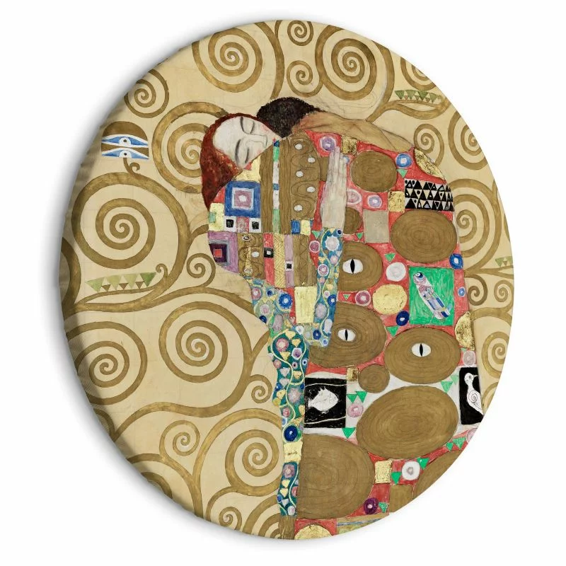 Obraz okrągły - Spełnienie (Gustav Klimt) - obrazek 1