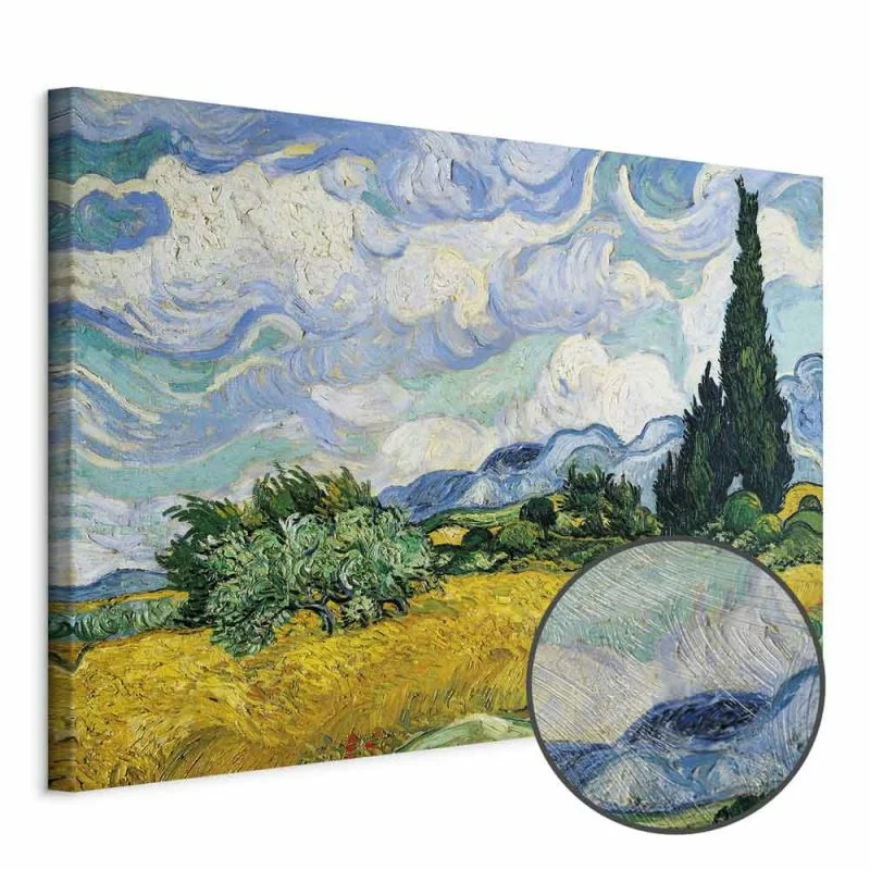 Obraz - Vincent Van Gogh – Pole pszenicy z cyprysami - obrazek 1