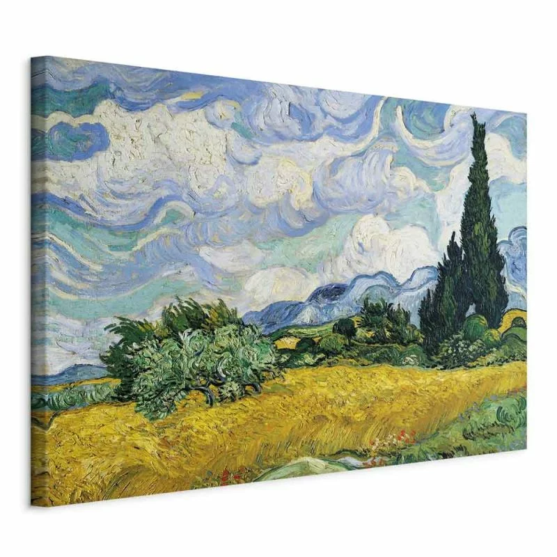 Obraz - Vincent Van Gogh – Pole pszenicy z cyprysami - obrazek 1