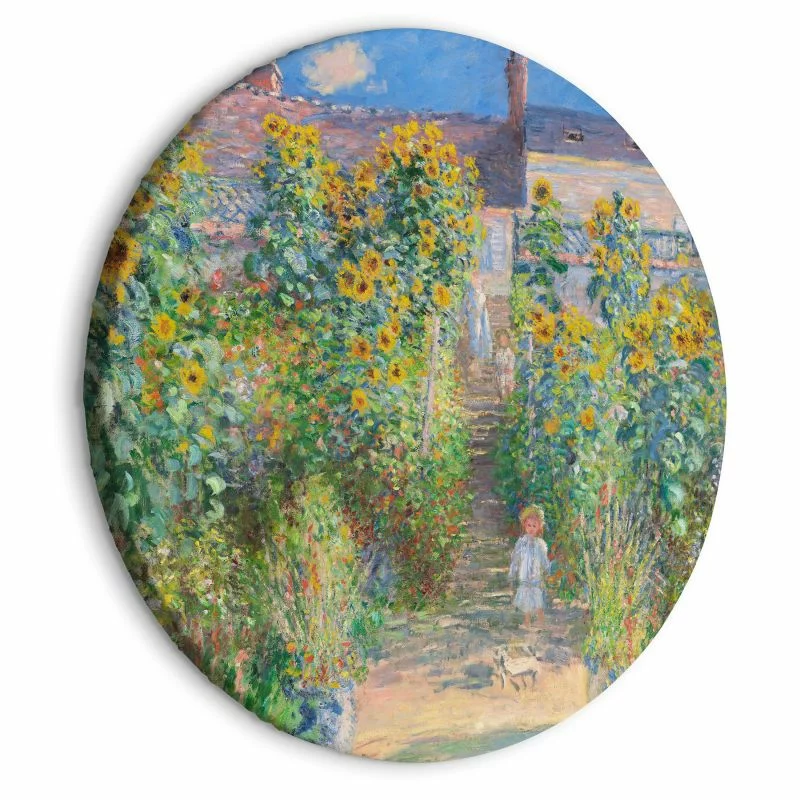 Obraz okrągły - Ogród Moneta w Vétheuil (Claude Monet) - obrazek 1