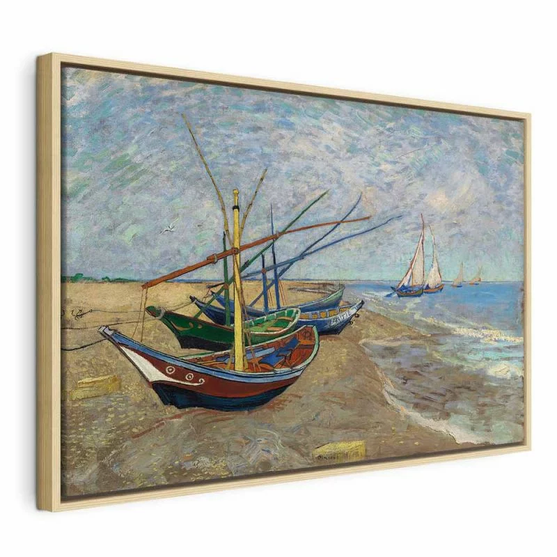 Obraz - Vincent van Gogh – Łodzie rybackie na plaży - obrazek 1