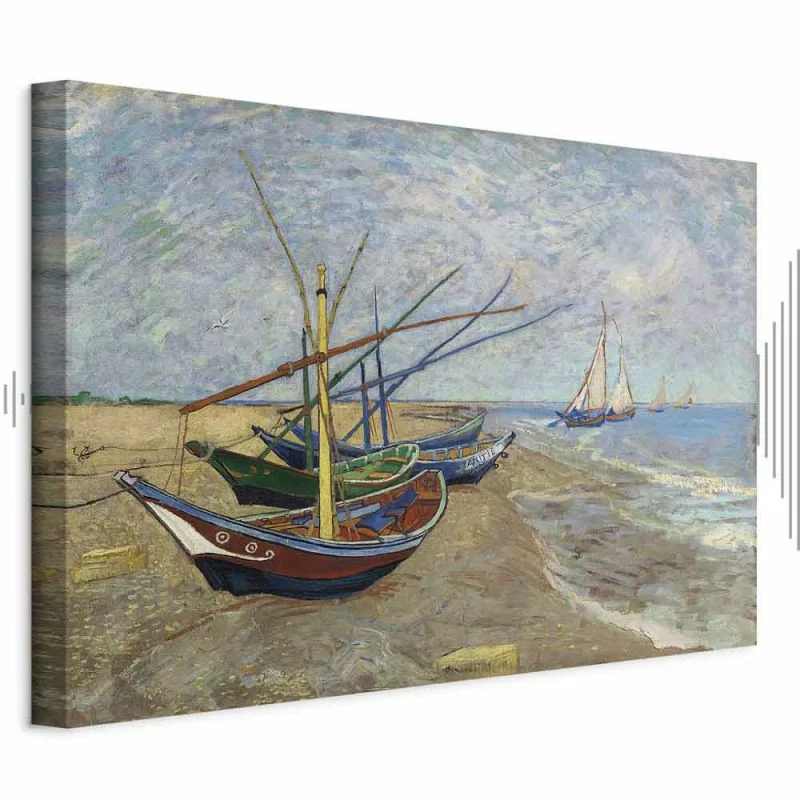 Obraz - Vincent van Gogh – Łodzie rybackie na plaży - obrazek 1