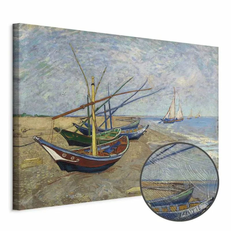 Obraz - Vincent van Gogh – Łodzie rybackie na plaży - obrazek 1