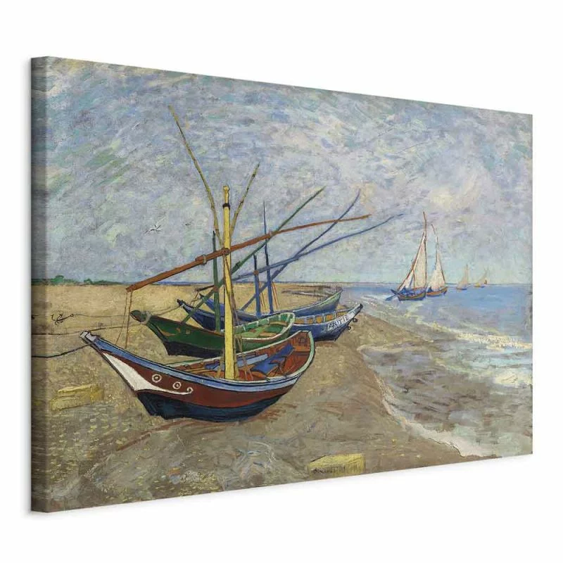 Obraz - Vincent van Gogh – Łodzie rybackie na plaży - obrazek 1
