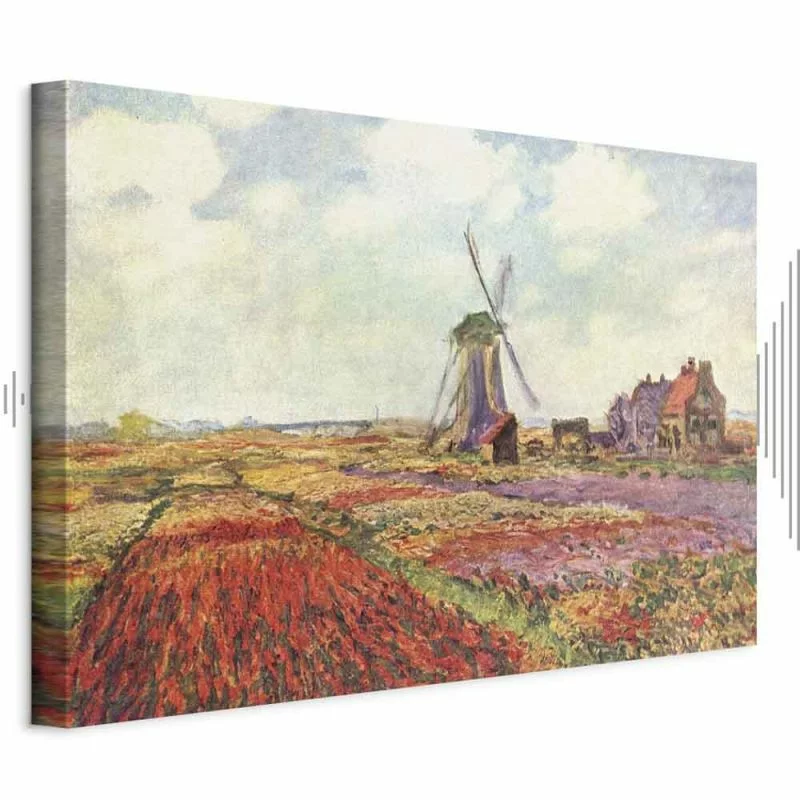 Obraz - Claude Monet – Pola tulipanów i wiatrak w Rijnsburg - obrazek 1