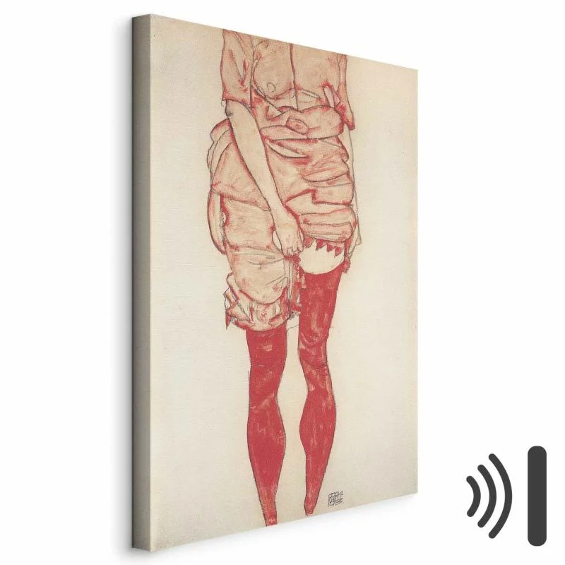 Obraz - Egon Schiele – Stojąca kobieta w czerwieni - obrazek 1