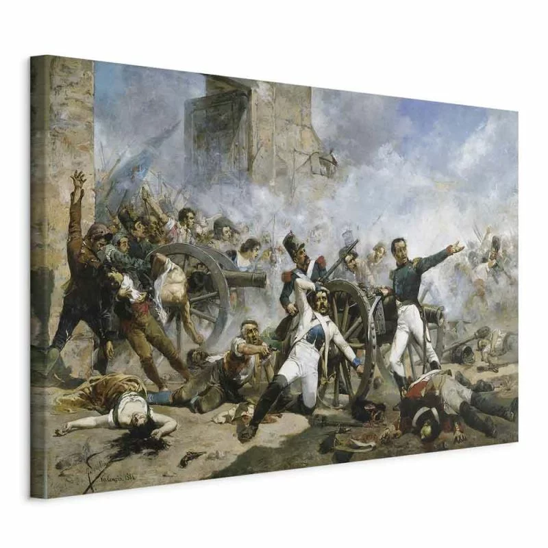 Obraz - Śmierć Pedro Velarde y Santillána podczas obrony koszar artyleryjskich Monteleon (Joaquín Sorolla y Bastida) - obrazek 1