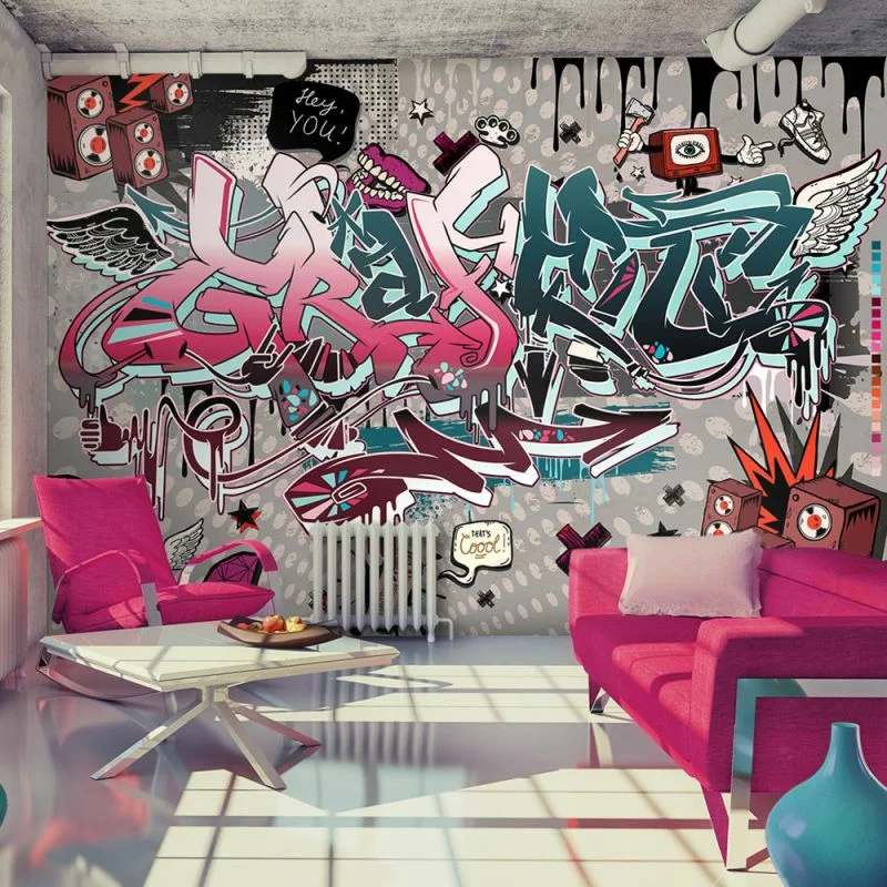 Fototapeta wodoodporna - Graffiti: hej Ty! - obrazek 1