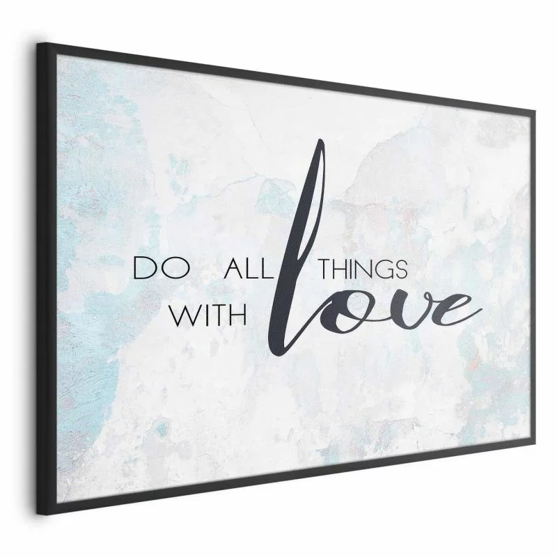 Plakat - Do all things with love - obrazek 1