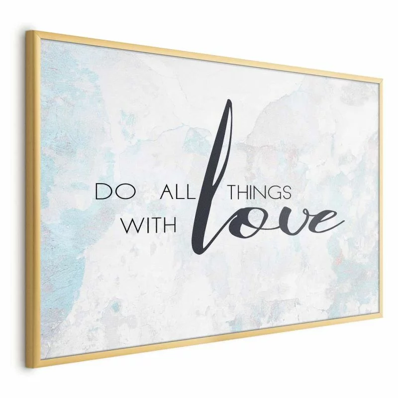 Plakat - Do all things with love - obrazek 1