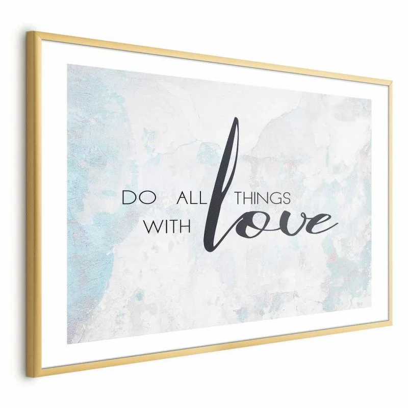 Plakat - Do all things with love - obrazek 1