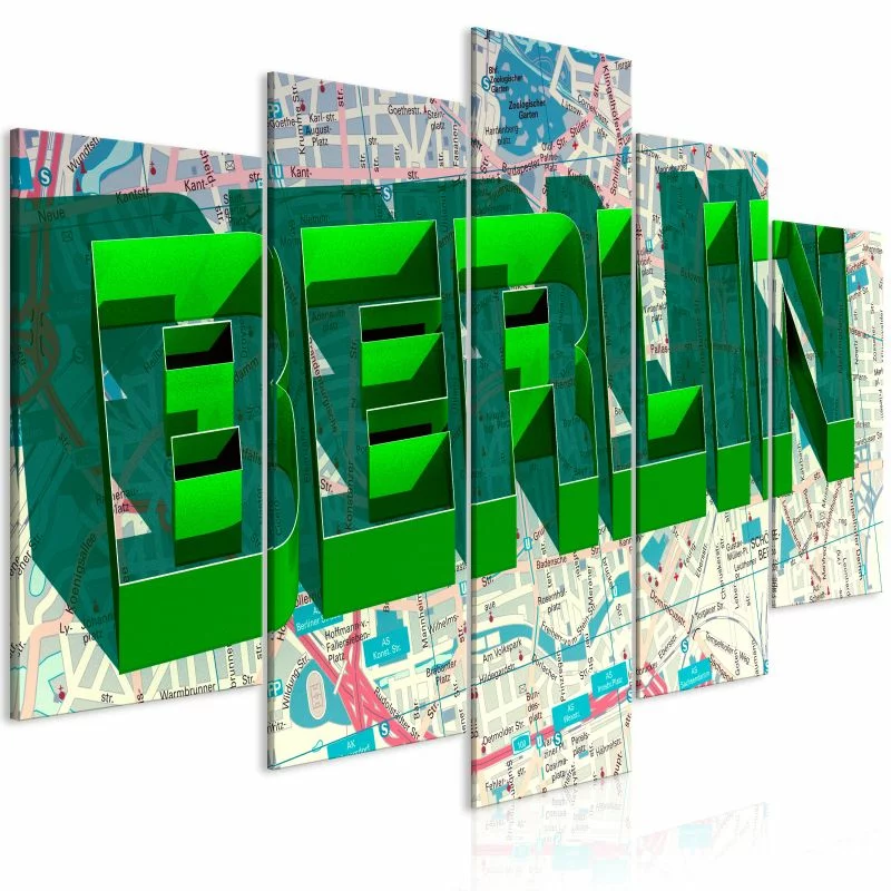 Obraz - Zielony Berlin (5-częściowy) szeroki - obrazek 1