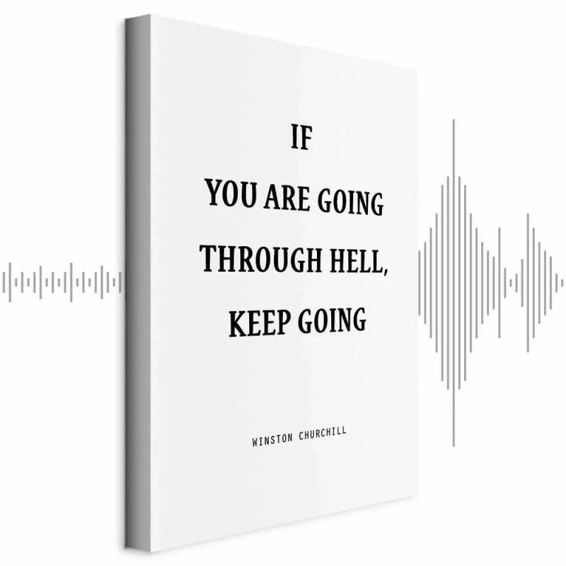 Obraz - Moc słów (1-częściowy) - motywacyjny napis Winstona Churchilla - obrazek 1