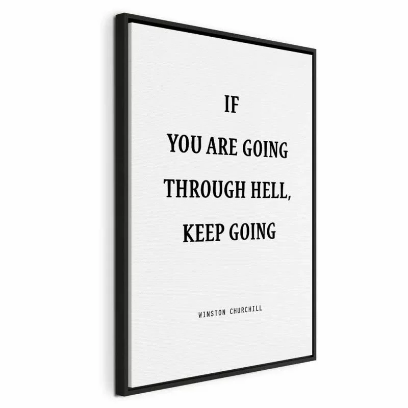 Obraz - Moc słów (1-częściowy) - motywacyjny napis Winstona Churchilla - obrazek 1