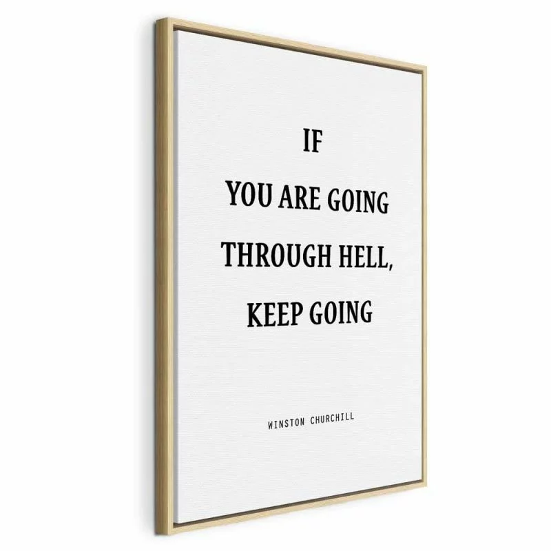 Obraz - Moc słów (1-częściowy) - motywacyjny napis Winstona Churchilla - obrazek 1
