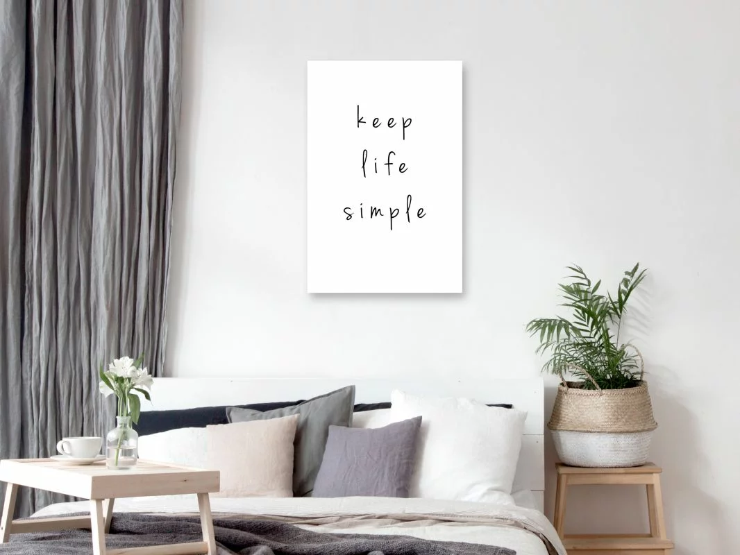Obraz - Keep Life Simple (1-częściowy) pionowy - obrazek 1