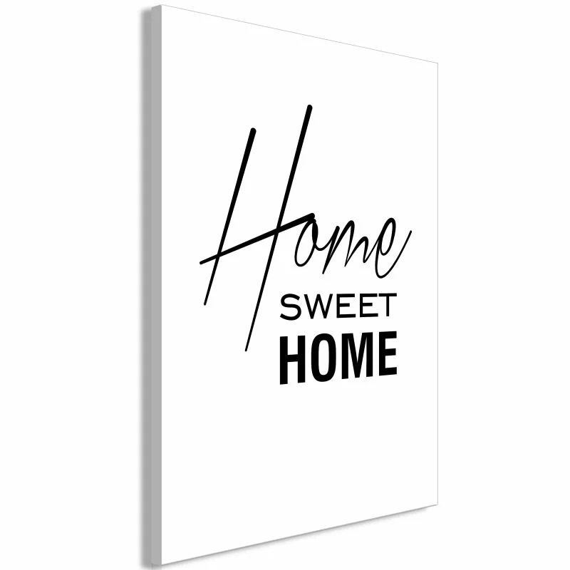 Obraz - Black and White: Home Sweet Home (1-częściowy) pionowy - obrazek 1