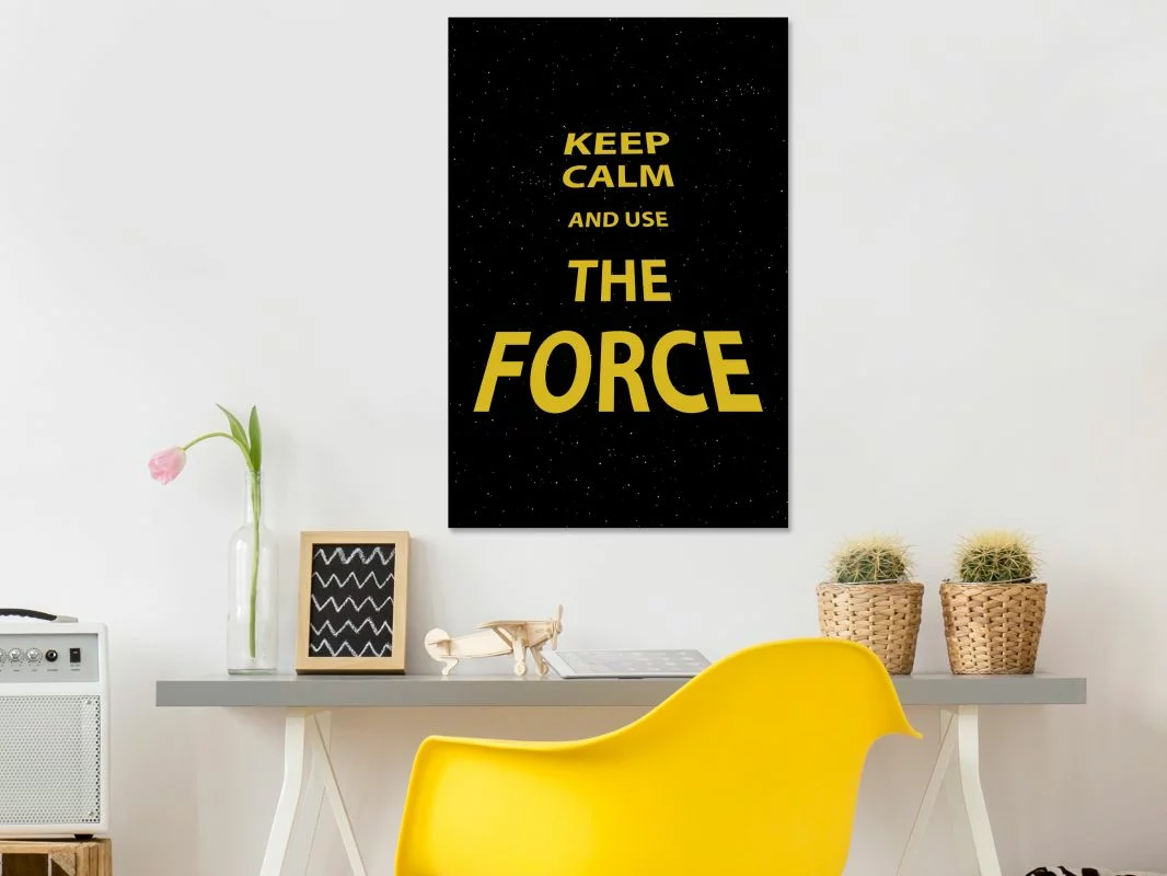 Obraz - Keep Calm and Ouse the Force (1-częściowy) pionowy - obrazek 1