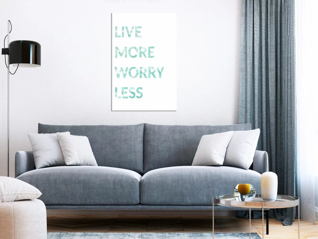 Obraz - Live More Worry Less (1-częściowy) pionowy - obrazek 1