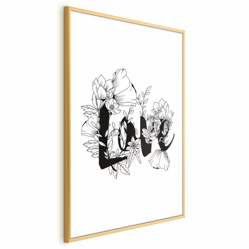 Plakat - Love w kwiatach - obrazek 1