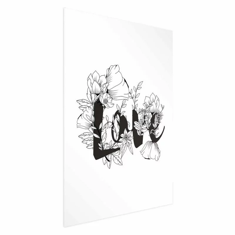 Plakat - Love w kwiatach - obrazek 1