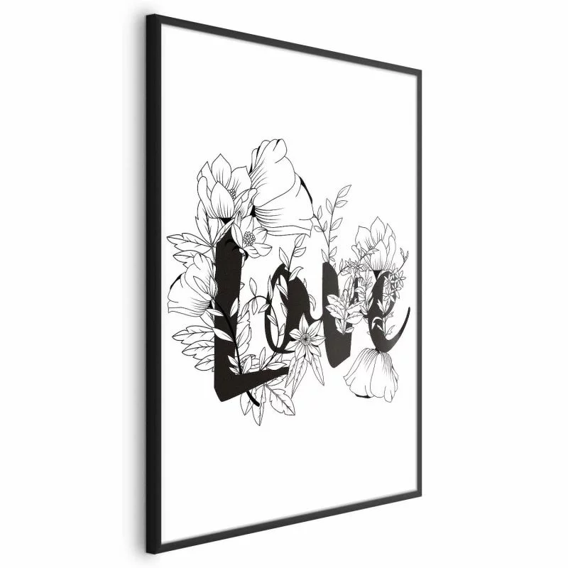 Plakat - Love w kwiatach - obrazek 1