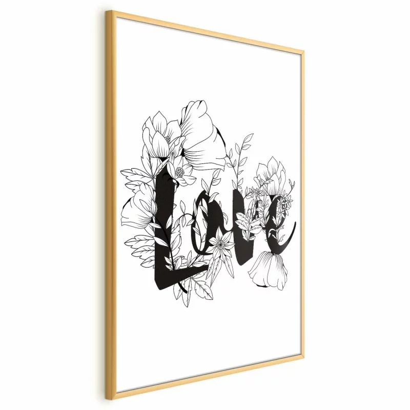 Plakat - Love w kwiatach - obrazek 1