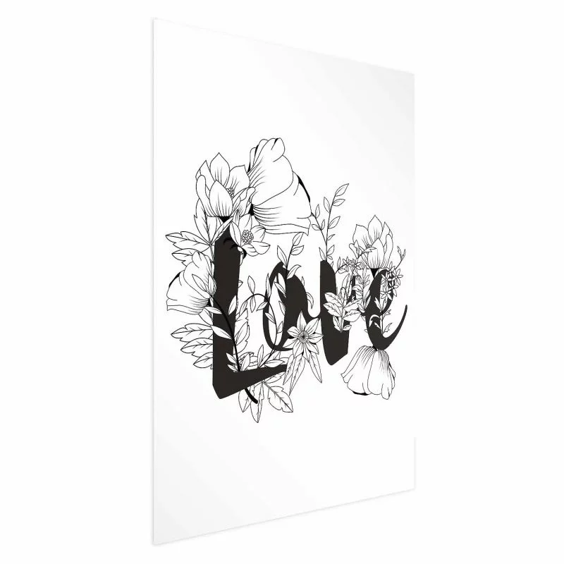Plakat - Love w kwiatach - obrazek 1