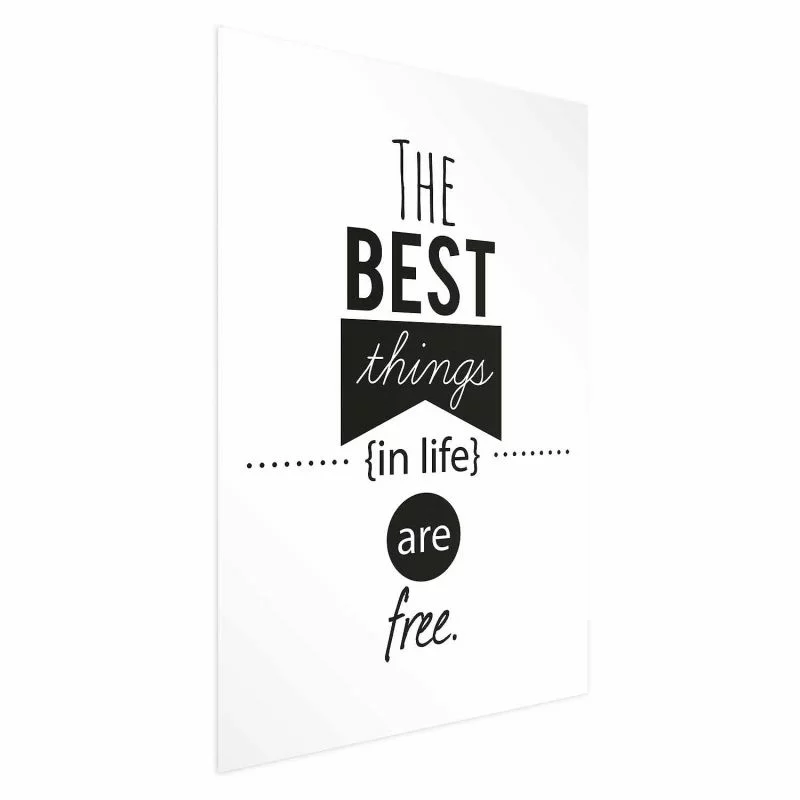 Plakat - The best things in life are free - obrazek 1