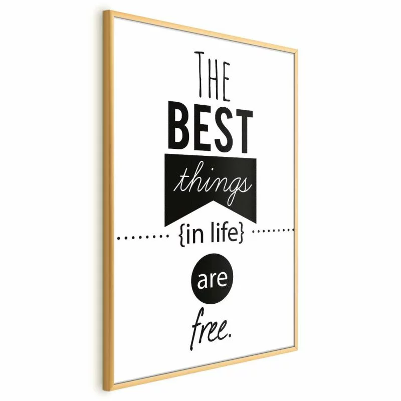 Plakat - The best things in life are free - obrazek 1