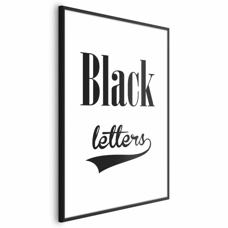 Plakat - Black letters - obrazek 1