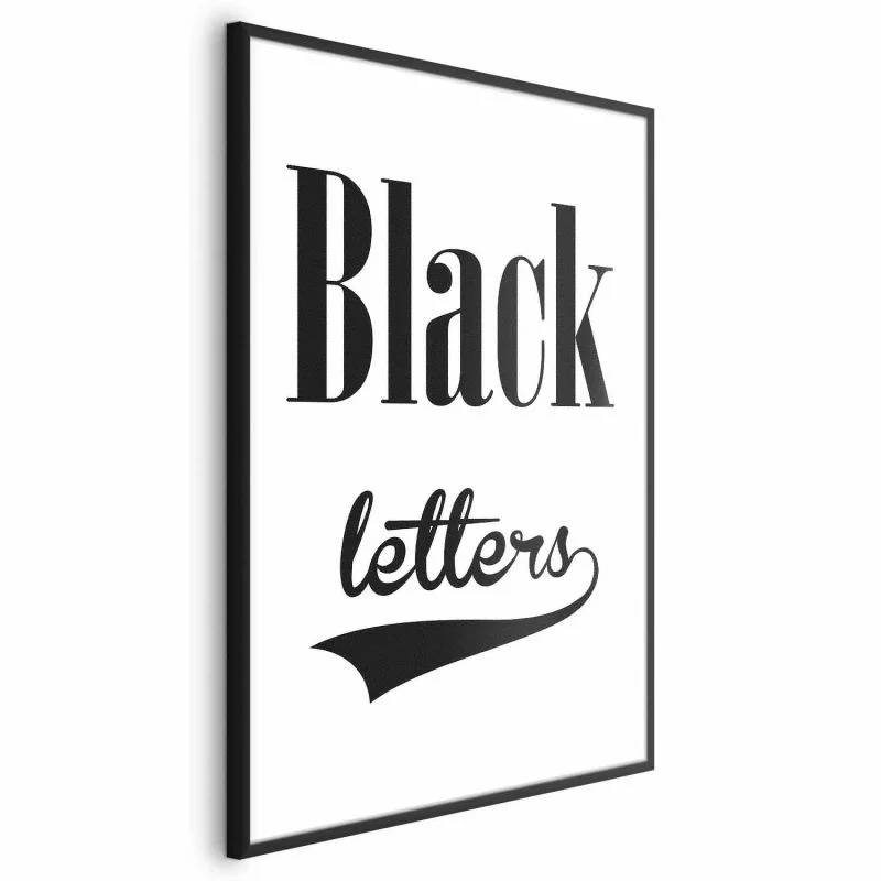 Plakat - Black letters - obrazek 1