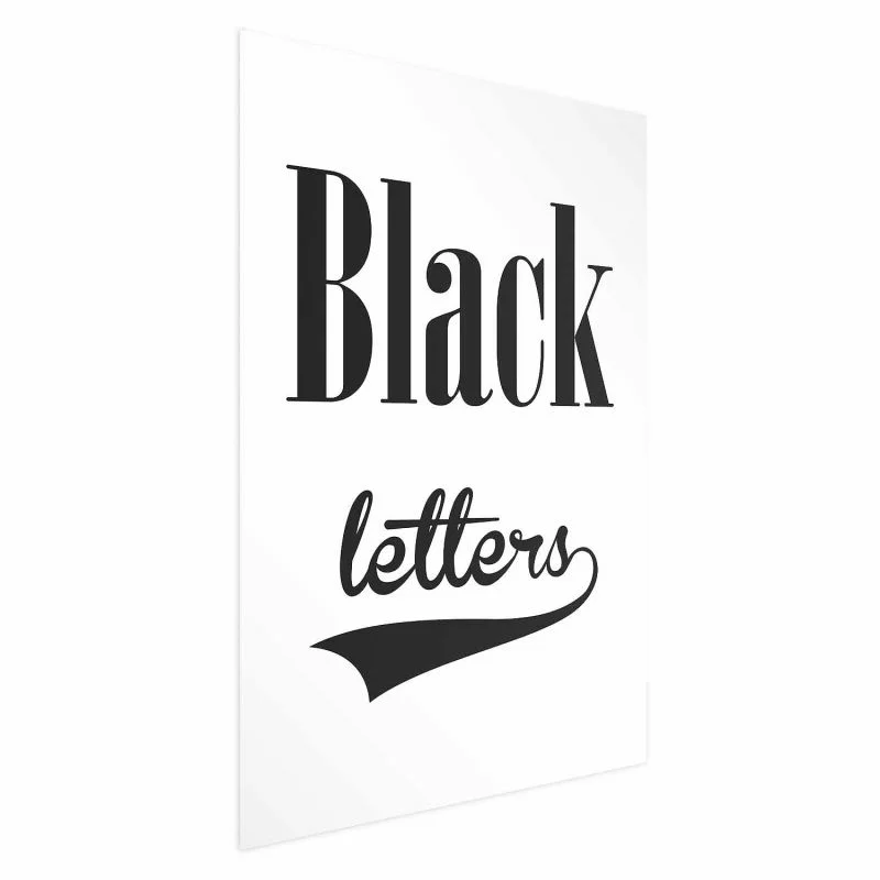 Plakat - Black letters - obrazek 1